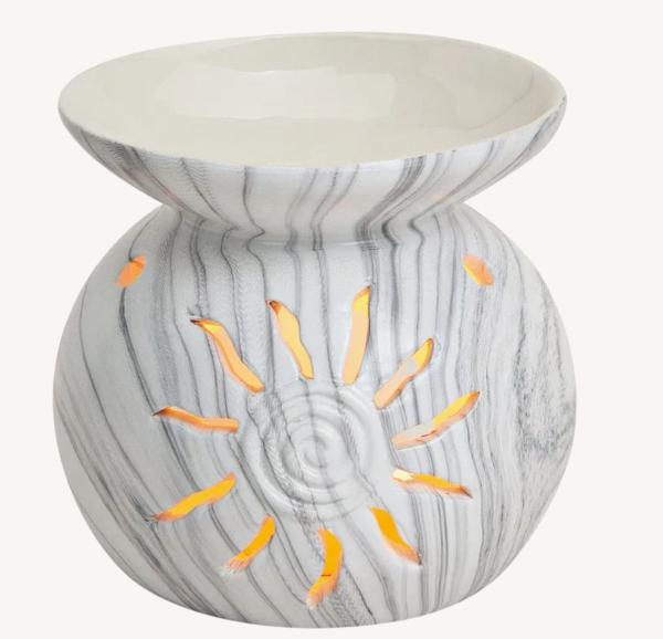 Marmorierte Duftlampe Sonnenmotiv